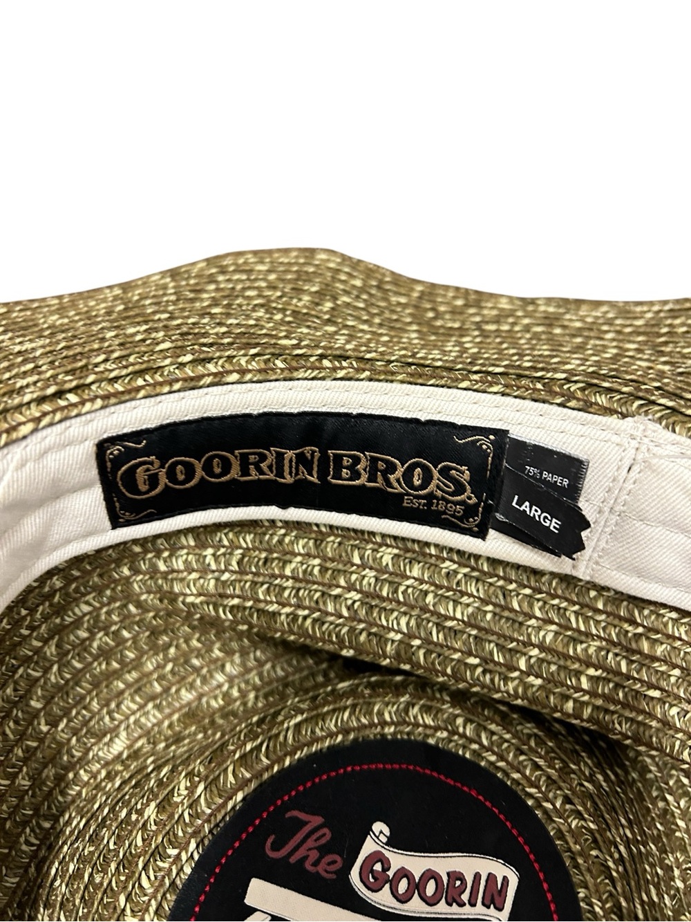 Goorin Bros Straw Hat | Large | Wide Brim Paper Straw Sun Hat | Natural Tan - Picture 4 of 7